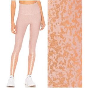 Beyond Yoga Alloy Ombre High Waisted Midi Legging Large Rose Gold Speckle NWT